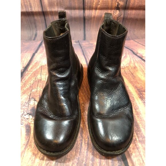 UGG Boots #3039 Brown Leather Slip On Ankle Boots Mens 11/44.5 (L8c) - Picture 2 of 10